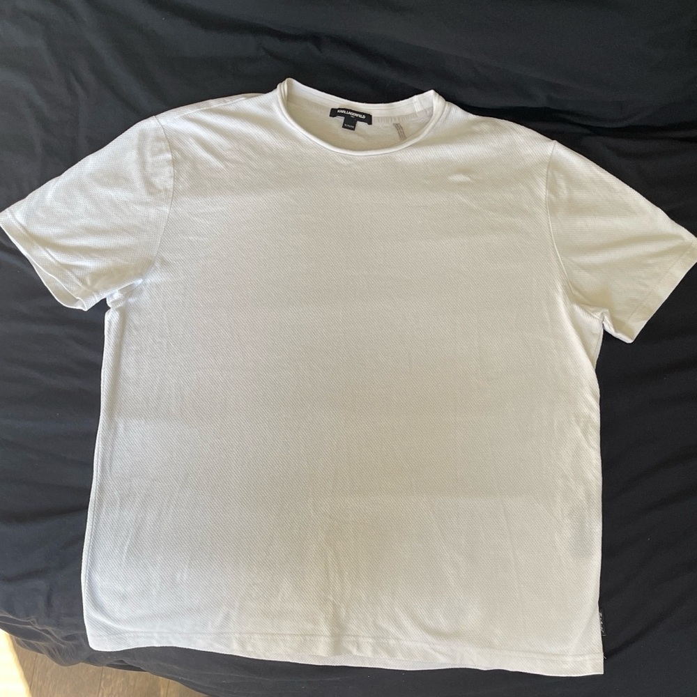 Karl Lagerfeld White Short Sleeve Tee - Picture 9 of 14